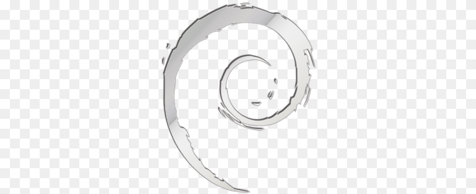 Brushed Sliver Debian Logo Debian Logo White, Outdoors, Spiral, Nature Free Transparent Png