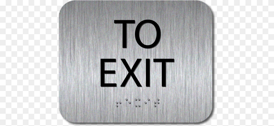 Brushed Stainless To Exit Sign Almacenes Exito, Symbol, Text, Number Free Png Download