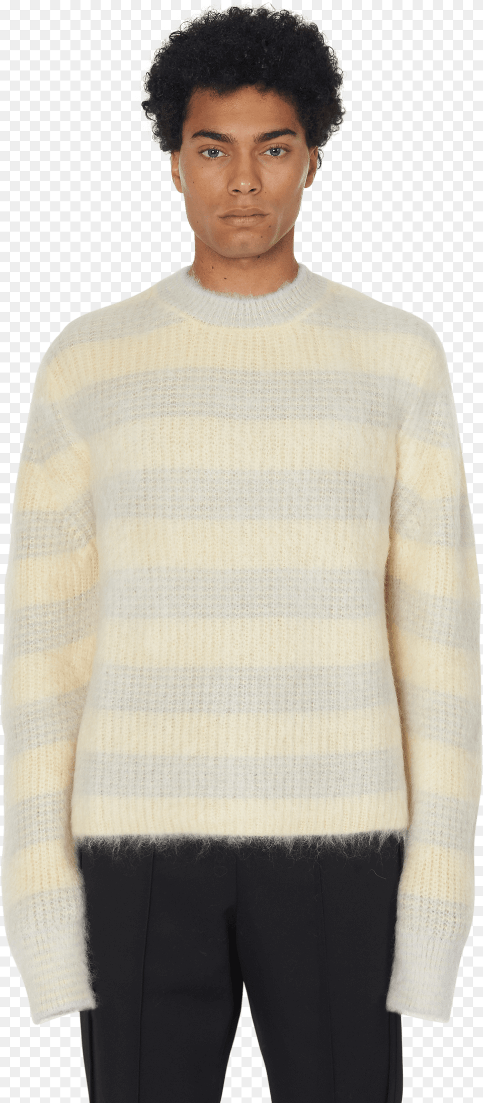 Brushed Sweater Sweater, Clothing, Knitwear, Face, Head Free Png
