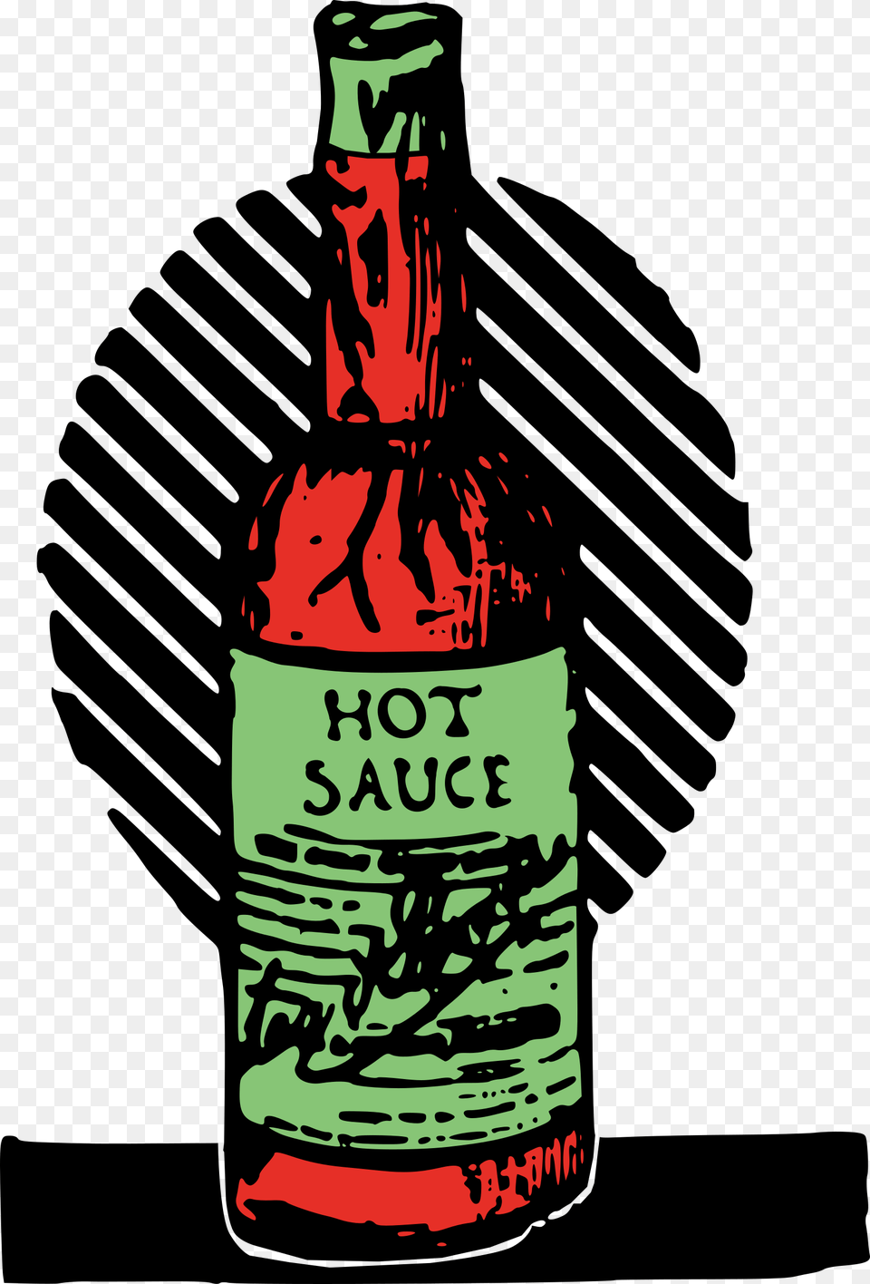 Brushes Rising Sun Transparent Clipart Hot Sauce Bottle, Alcohol, Beverage, Liquor, Wine Png Image