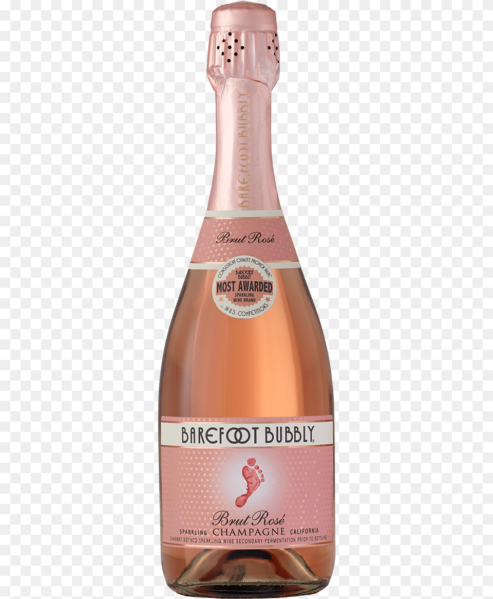 Brut Ros Champagne Barefoot Brut Rose, Beverage, Bottle, Alcohol, Beer Png