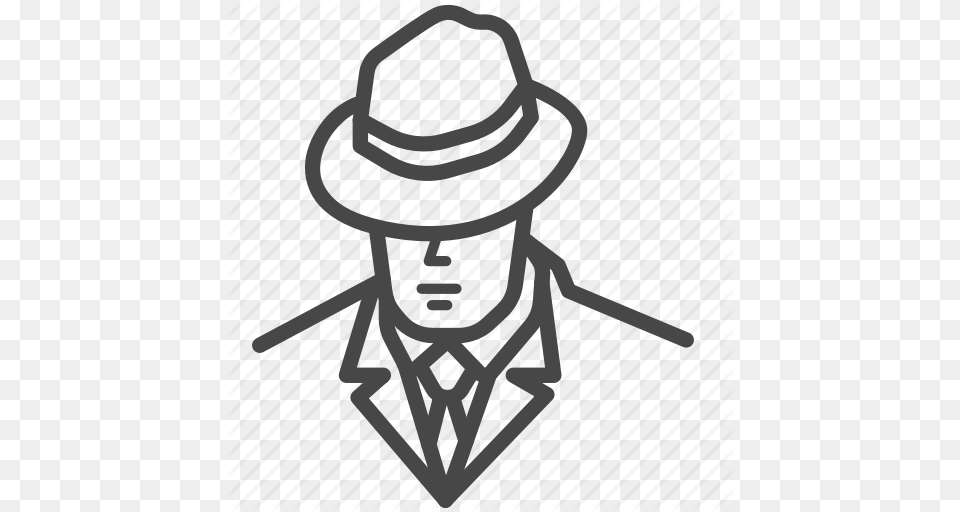 Brutal Gangster Henchman Mafia Man Member Icon, Clothing, Hat, Sun Hat Free Png Download