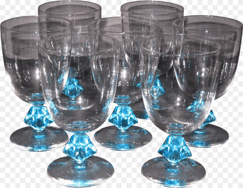 Bryce Aquarius Water Glasses Crystal With Cerulean Snifter, Glass, Goblet, Alcohol, Beverage Free Png Download