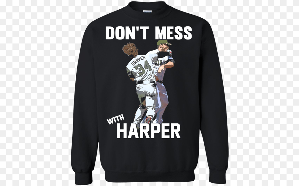 Bryce Harper And Hunter Strickland Sweatshirt, T-shirt, Clothing, Knitwear, Sweater Png