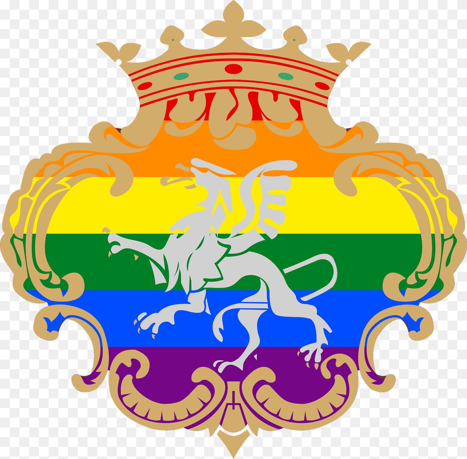 Brzesko Rainbow Coa Clipart, Emblem, Logo, Symbol Free Png