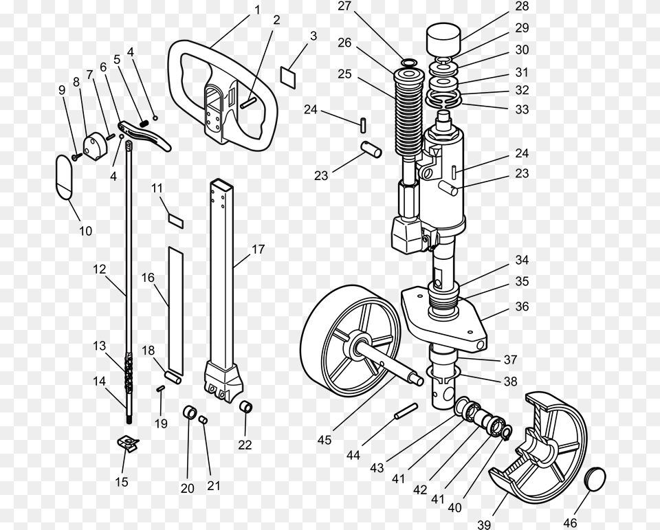 Bs 55 Pump And Handle, Cad Diagram, Diagram, Machine, Suspension Png