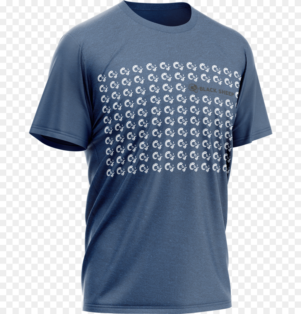 Bs Black Sheep Head Blue Alpe D Huez Shirt, Clothing, T-shirt, Adult, Male Png Image
