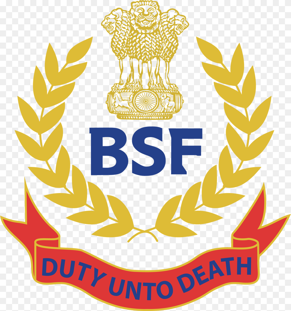 Bsf Logo Border Security Force Download Vector Bsf Logo Hd, Badge, Emblem, Symbol, Animal Free Transparent Png