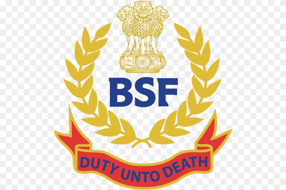 Bsf Logo Image Download Searchpng Border Security Force Bsf, Badge, Emblem, Symbol, Animal Png