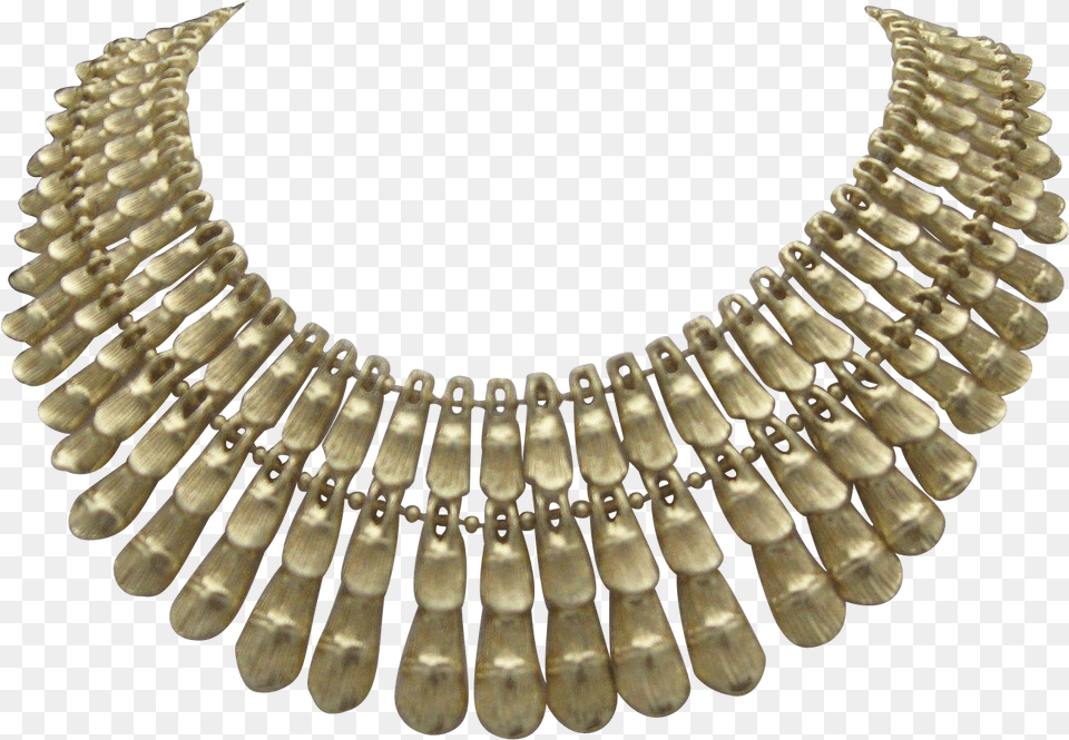 Bsk Egyptian Necklace Gold Toned Rhinestone Salad Necklace, Accessories, Jewelry Free Png