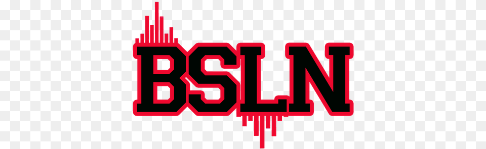 Bsln Gun Fingers T Red X White On Black Bsln Graphic Design, Light, Scoreboard, Neon, Text Png Image