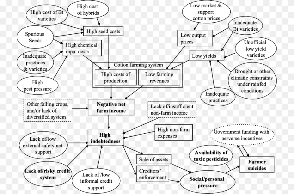 Bt Cotton And Farmer Suicides In Central India Farmers39 Suicides In India, Diagram, Uml Diagram Free Png