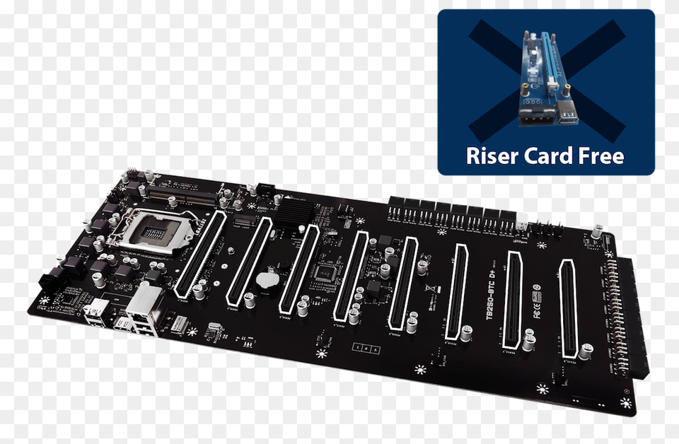 Btc D Mining Motherboard With Intel Cpu Biostar, Computer Hardware, Electronics, Hardware, Aircraft Free Transparent Png