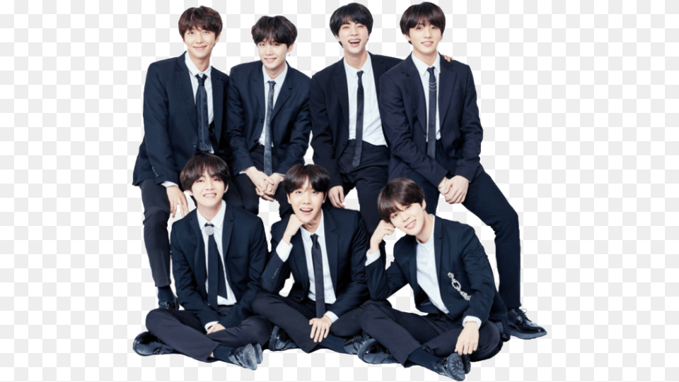 Bts All Black Hair, Jacket, Groupshot, Formal Wear, People Free Png