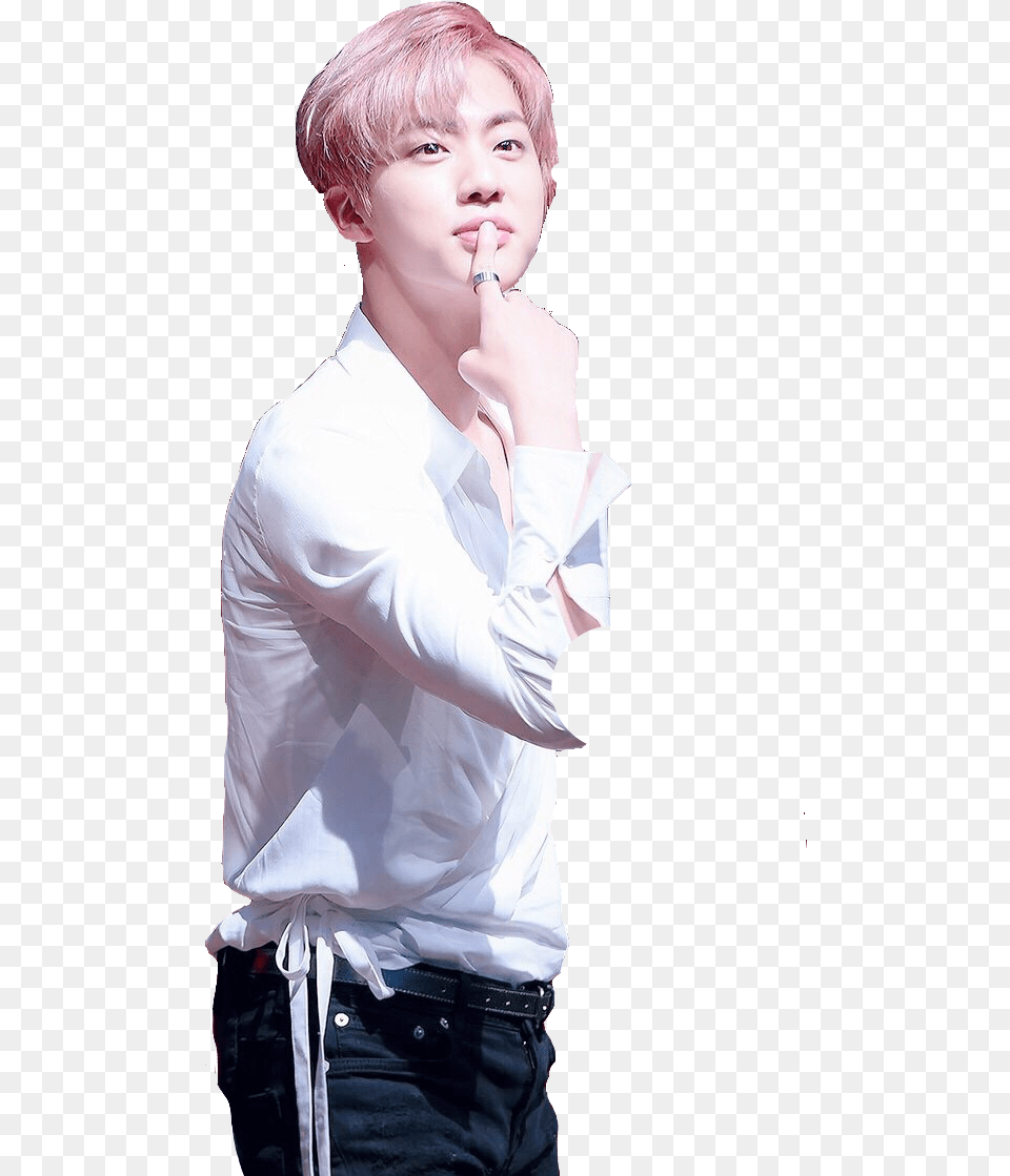 Bts Bangtan Boys Bts Jin Bts Seokjin Pink Princes Bts Girl, Blouse, Shirt, Clothing, Portrait Free Png