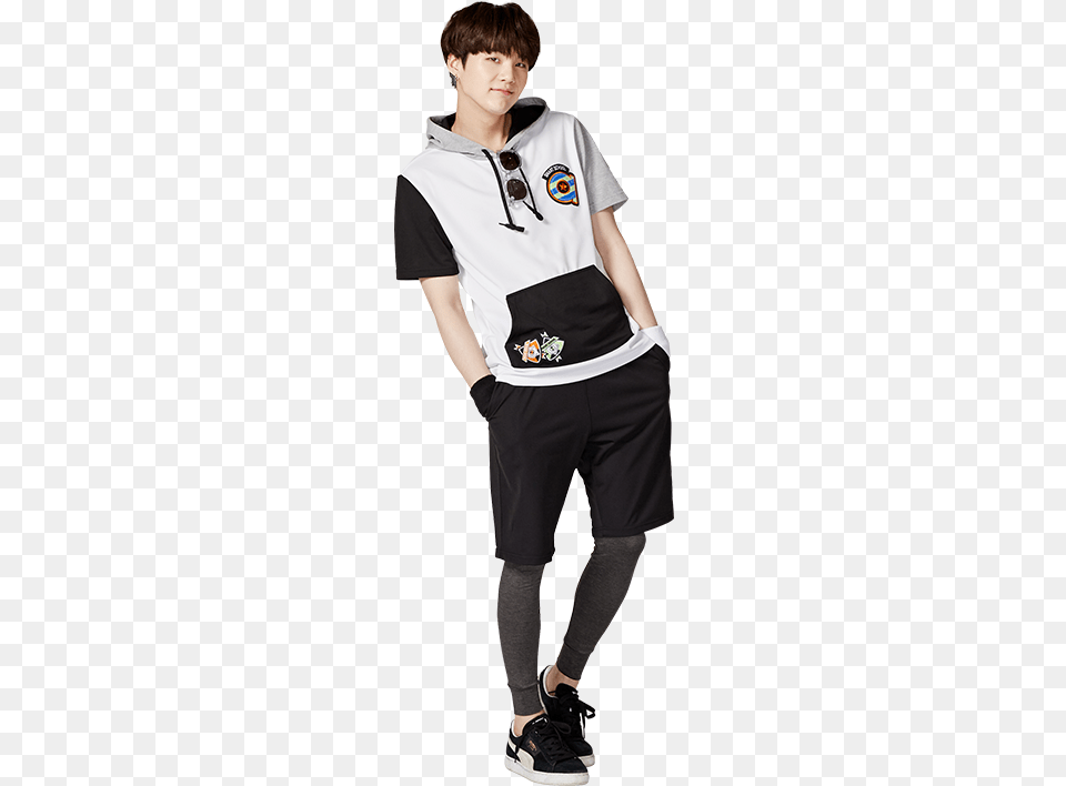 Bts Body Pillow Yoongi, Shorts, Clothing, T-shirt, Footwear Free Png Download