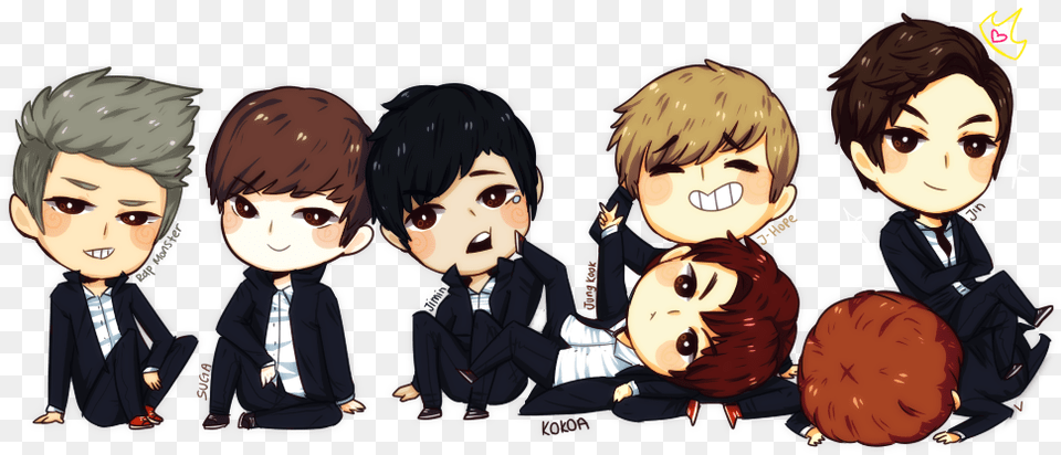 Bts Boy In Luv Chibi, Book, Comics, Publication, Baby Free Transparent Png