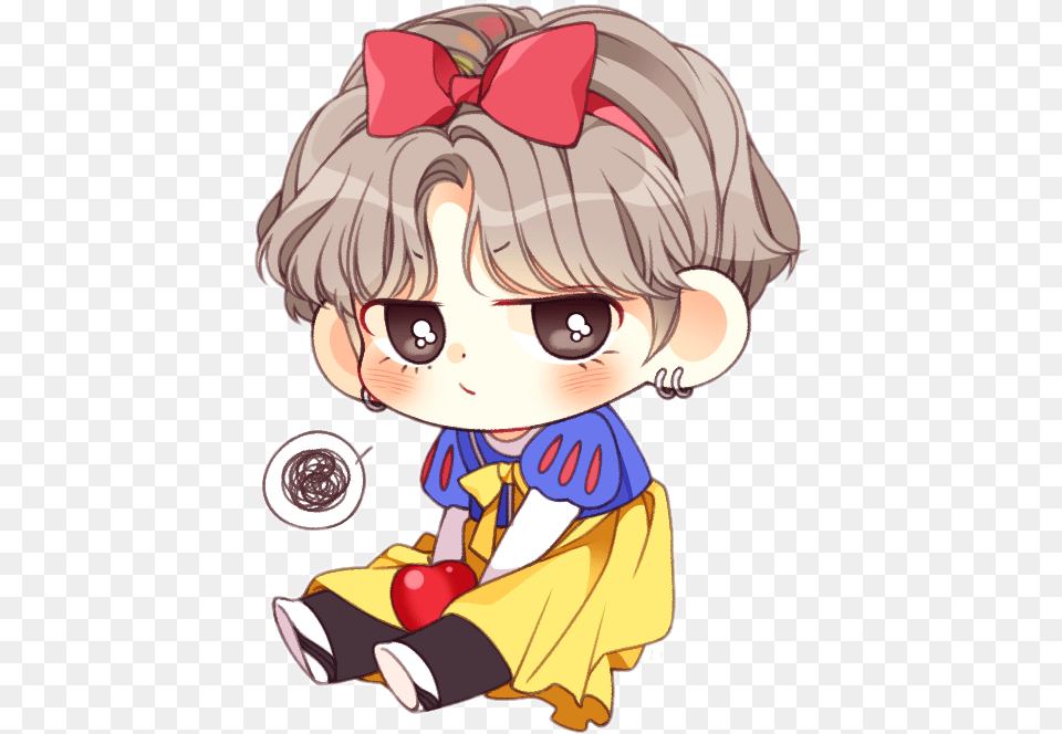 Bts Chibi Cute V Cartoon Bts Anime Drawings, Book, Comics, Publication, Baby Png Image