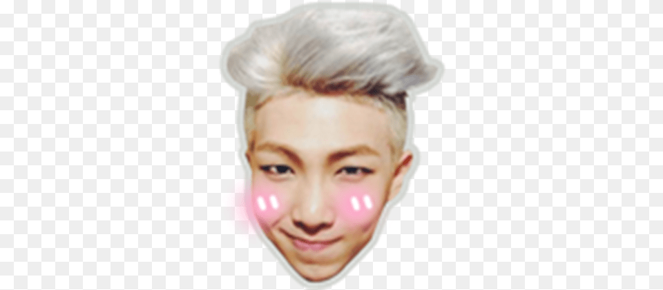 Bts Cute Namjoon Roblox Bts Stickers Rap Monster, Person, Face, Portrait, Photography Free Png Download