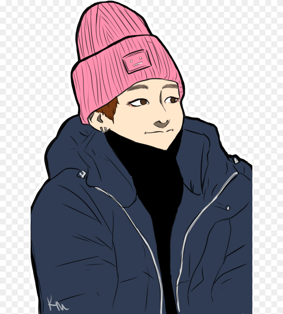 Bts Digital Art By Beanie, Cap, Clothing, Coat, Jacket Free Transparent Png