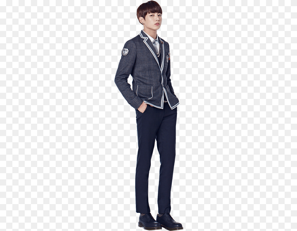 Bts For Smart School Uniform K P Jungkook School Uniform, Suit, Blazer, Clothing, Coat Free Png Download