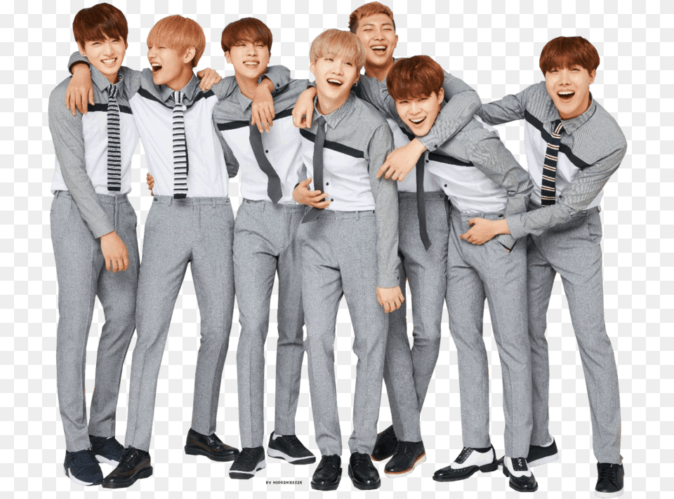 Bts Grey Clothing Bts In School Uniforms, Accessories, Person, People, Pants Free Transparent Png