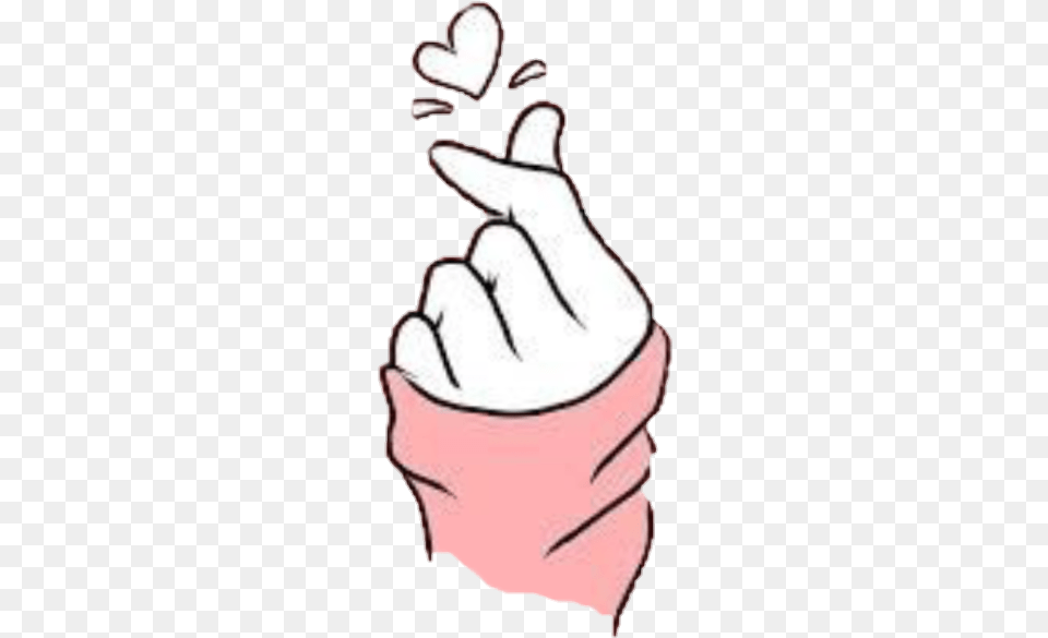 Bts Hand Heart Drawing, Body Part, Finger, Person, Fist Free Transparent Png