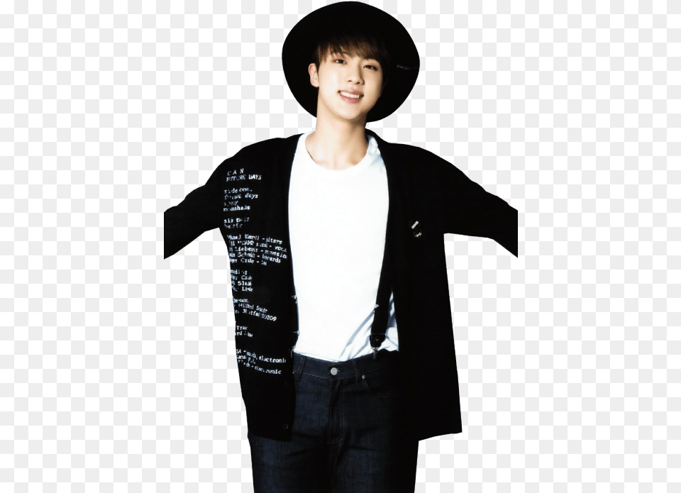 Bts I Need U Japanese Jin Bts Jin Wearing Hats, Clothing, Coat, Vest, Sleeve Free Png