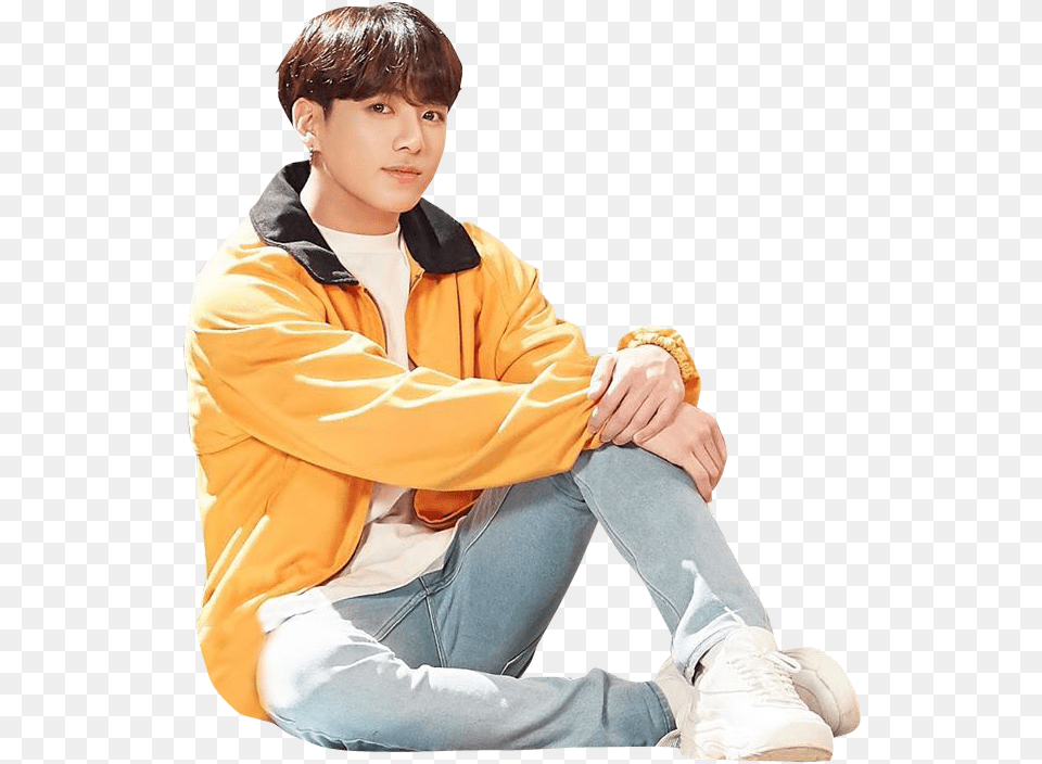 Bts Image, Clothing, Coat, Sitting, Person Free Png