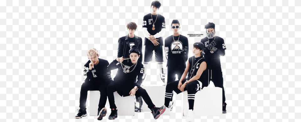 Bts Jimin And Jin Shows Support For Singer Lee Hyun39s Bts 2 Cool 4 Skool Photoshoot, Person, People, Pants, Team Free Png