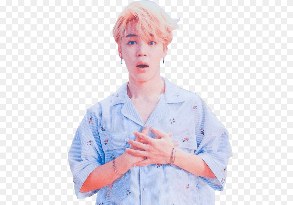 Bts Jimin Chimchim Btsjimin Jiminbts Jiminie Jimin Pink And Blue Aesthetic, Head, Male, Person, Face Free Png Download