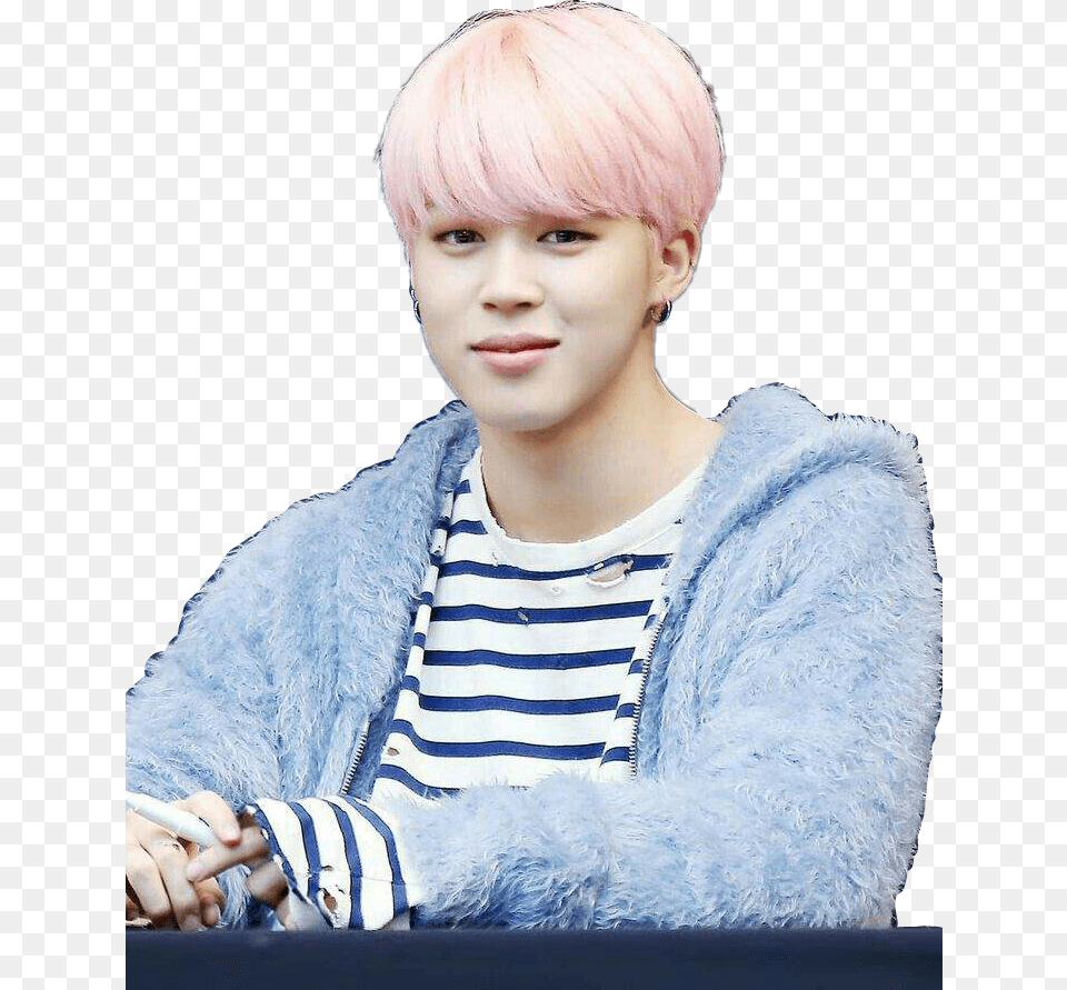 Bts Jimin Chimchim Jimnie Pinkhair Cute Bias, Adult, Female, Hair, Person Free Png