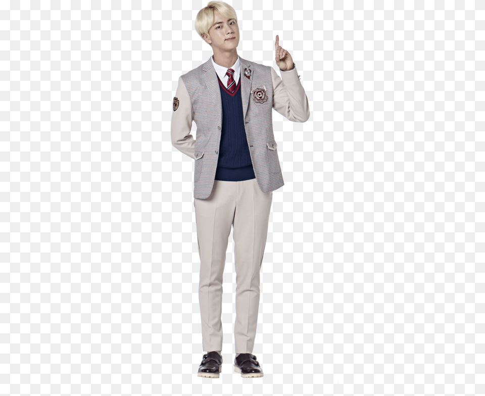 Bts Jin School Uniform, Jacket, Blazer, Suit, Clothing Png
