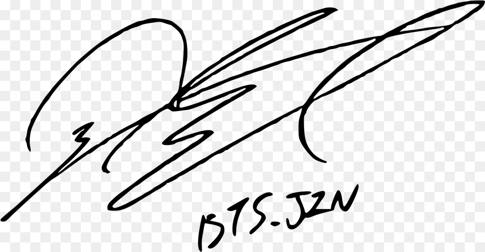Bts Jin Signature, Gray Free Transparent Png