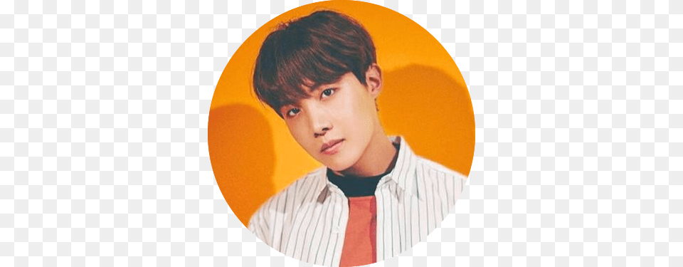Bts Jung Hoseok Orange Circle Sticker J Hope In Yellow, Accessories, Shirt, Portrait, Photography Free Png Download