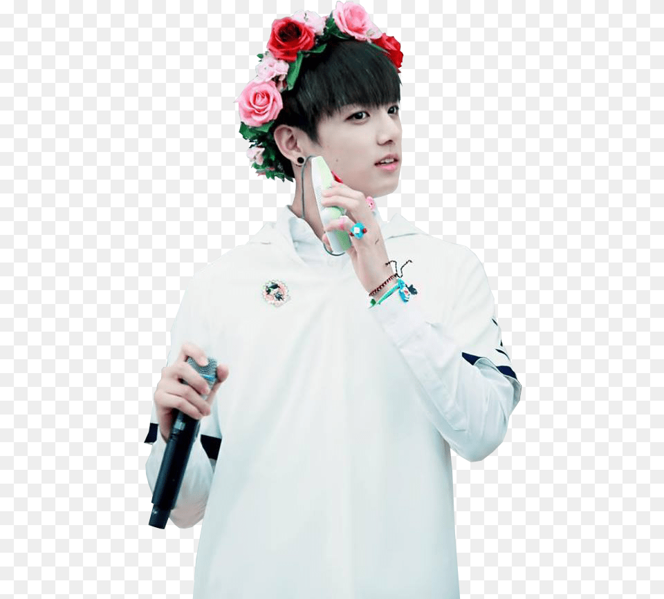 Bts Jungkook, Rose, Plant, Flower, Portrait Free Transparent Png