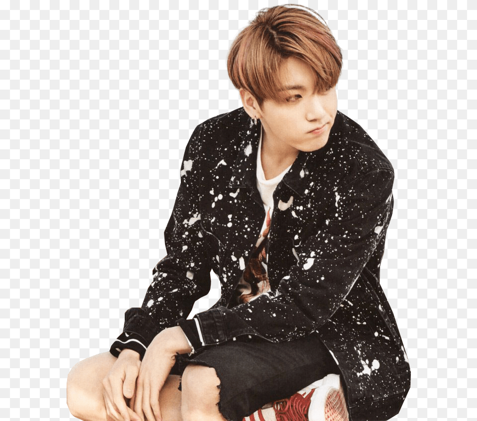 Bts Jungkook Jungkook Photoshoot You Never Walk Alone Alone, Adult, Sleeve, Sitting, Person Png