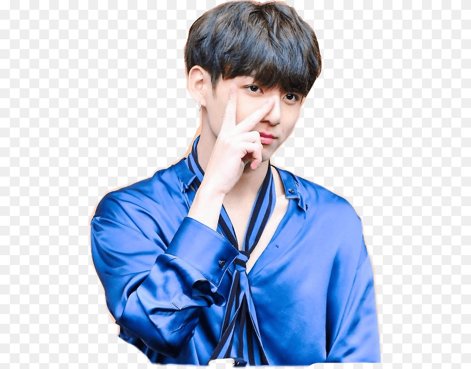 Bts Jungkook Jungkookie Kookie Maknae Rata Azul Xd Jungkook Blood Sweat And Tears, Accessories, Portrait, Photography, Person Png