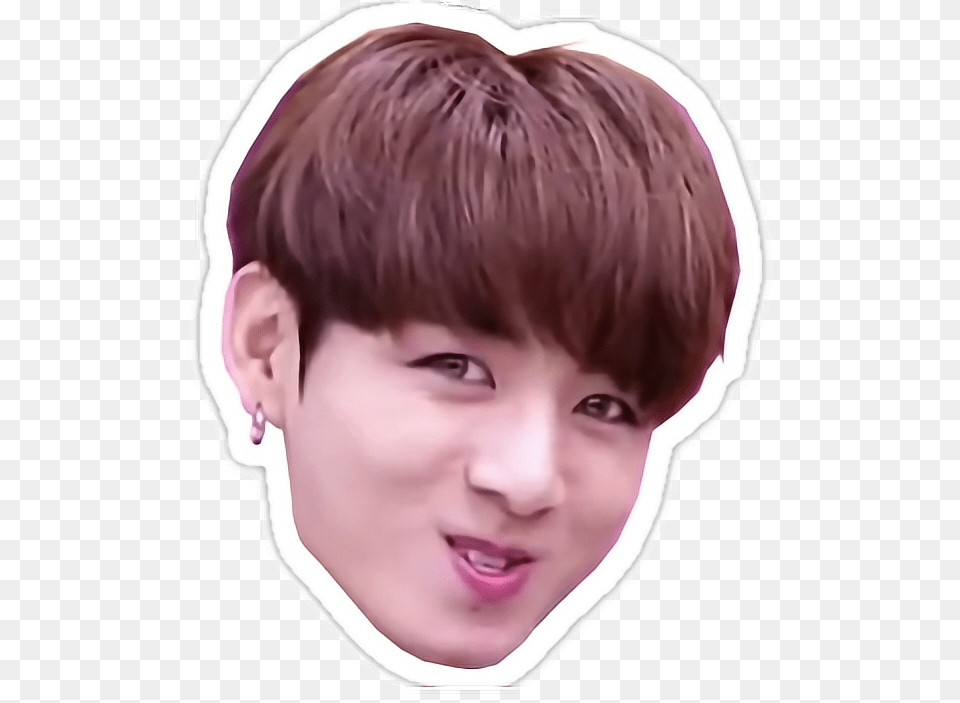 Bts Jungkook Kookie Jungkook Meme Face, Head, Boy, Child, Person Free Png