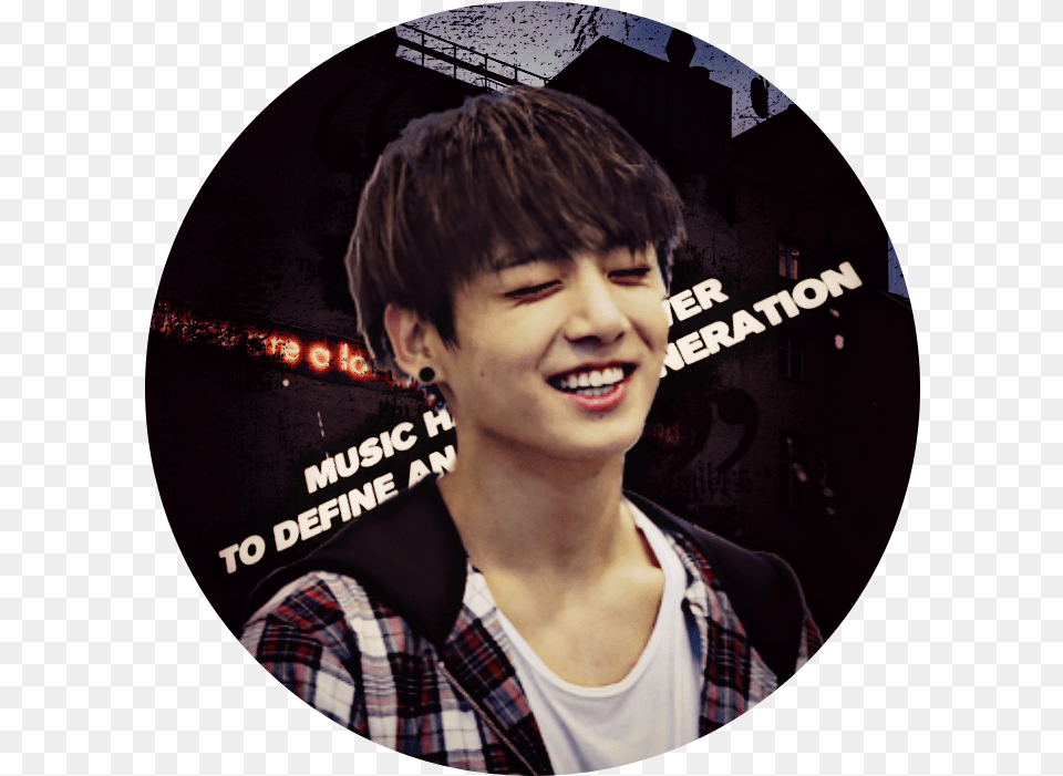 Bts Jungkook Profilepic Icon Jk Bunny Tartan, Boy, Male, Person, Teen Free Png Download