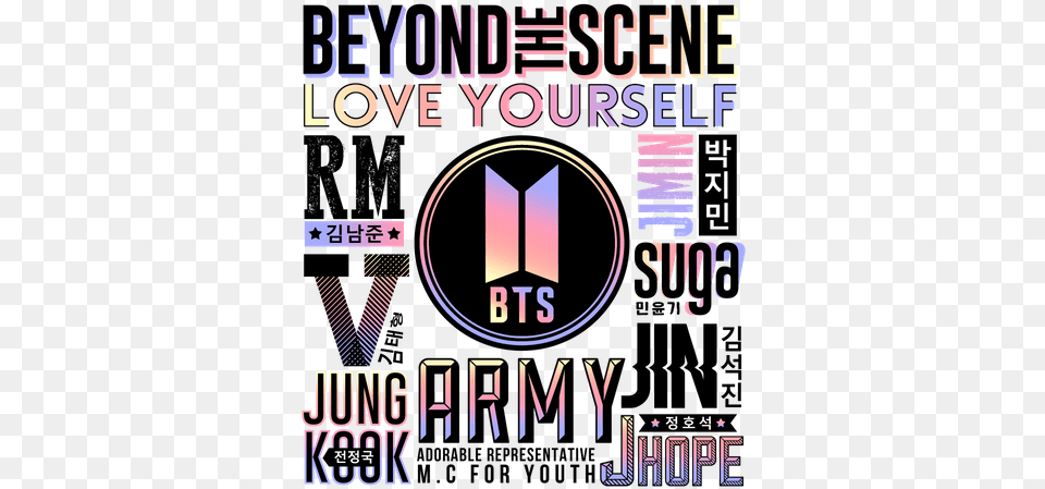 Bts Love Yourself Font Collage Art Vertical, Advertisement, Poster, Book, Publication Png