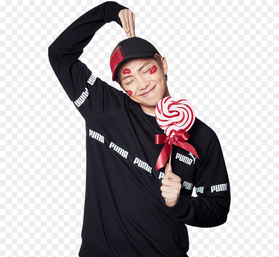 Bts Namjoon And Rap Monster Image Bts Valentines Day Puma, Sweets, Candy, Food, Person Png