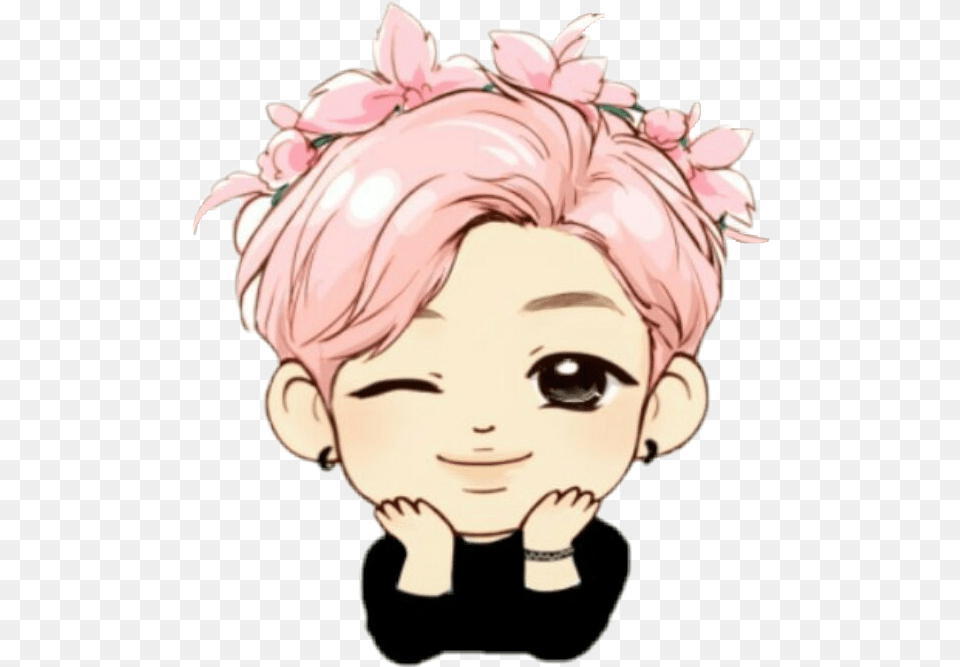 Bts Rm Chibi Drawing, Baby, Person, Face, Head Png Image