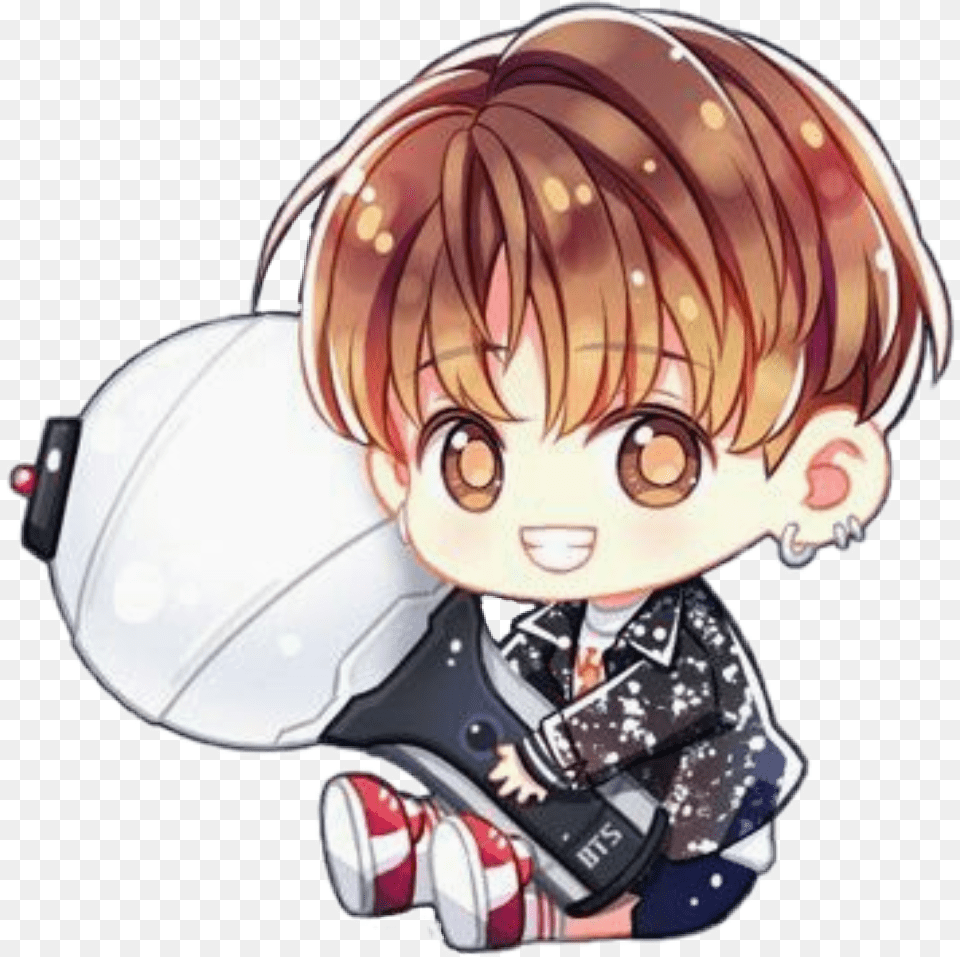Bts Spring Day Chibi, Publication, Book, Comics, Clothing Free Png