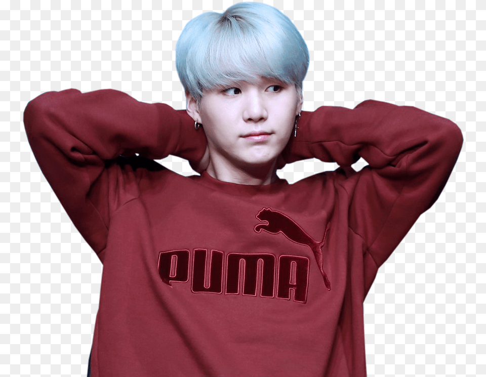 Bts Suga Yoongi Minyoongi Sticker Suga, Clothing, Knitwear, Person, Sweater Free Png