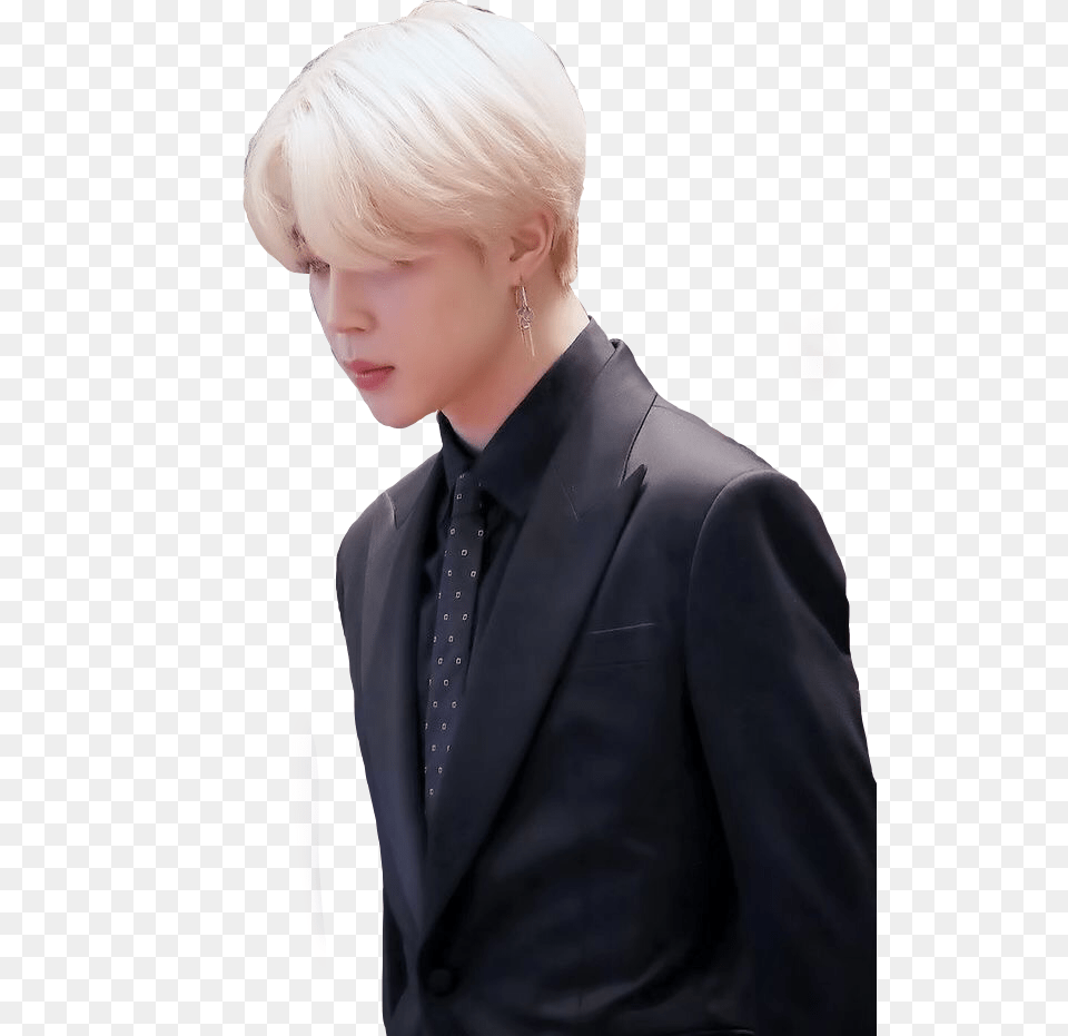 Bts Suit Blacksuit Parkjimin Jimin Cute Hot Ceo De Bts, Woman, Person, Hair, Formal Wear Free Png Download