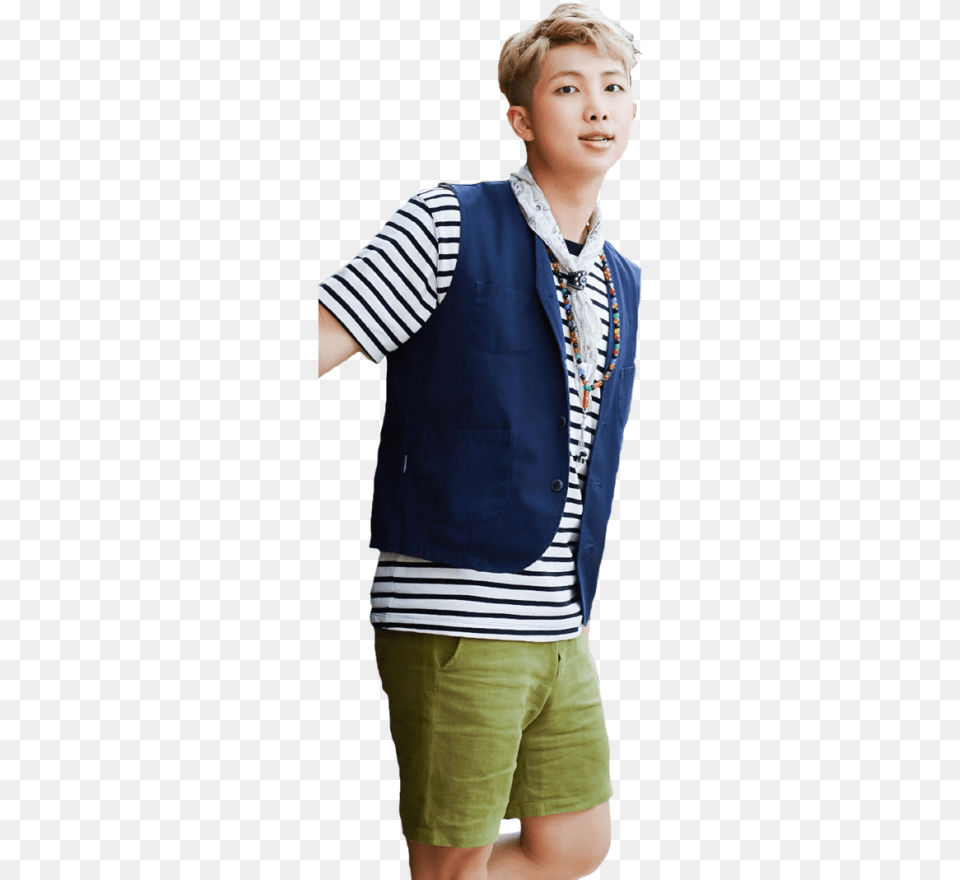 Bts Summer Package Rm Photoshoot, Vest, Shorts, Clothing, Boy Png Image