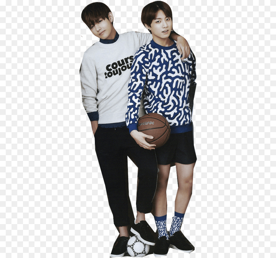 Bts V And Jungkook By Abagil Taehyung And Jungkook, Person, Shoe, Sleeve, Long Sleeve Free Transparent Png