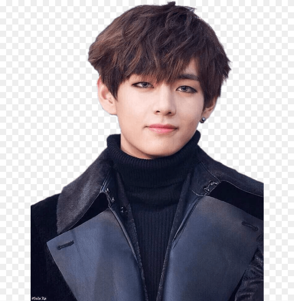 Bts V Black Jacket V With Contact Lens, Portrait, Photography, Person, Head Free Png