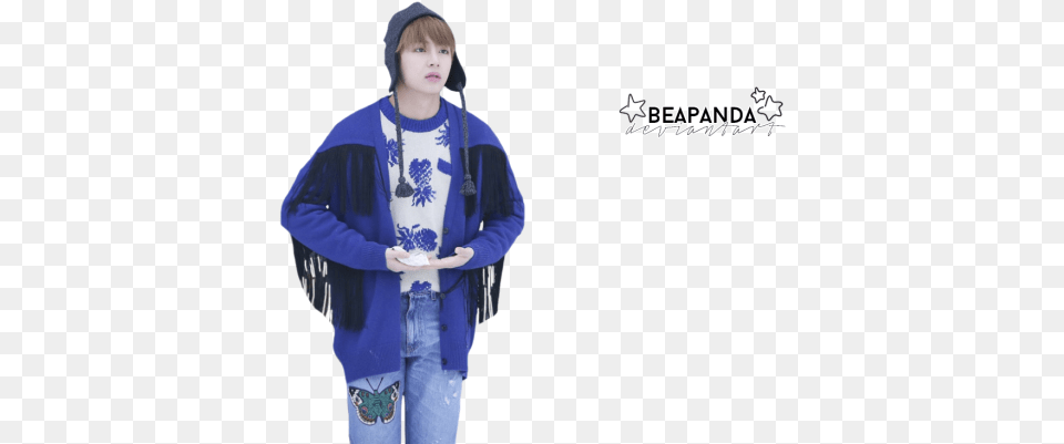 Bts V Spring Day, Clothing, Sweater, Knitwear, Person Free Transparent Png